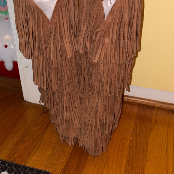DINGO WOMEN'S WILD CHILD SUEDE FRINGE TALL BOOTS NWOB Size 6.5 - Picture 4 of 9